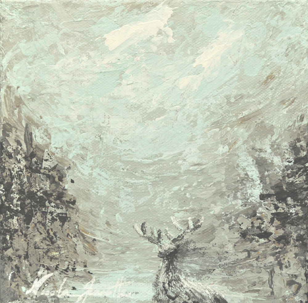 Thirst-As-A-Deer-Series-IN291-Small-Deer-Scenic-Painting