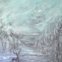 Eyes-of-the-blind-see-IN276-Deer-impressionist-painting-symbolic