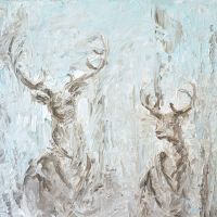 Thirst for Water IN 240 Symbolic Deer Painting