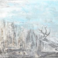 Run the Race IN 275 Symbolic Deer Painting