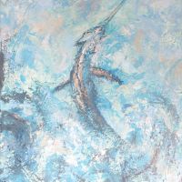 The Catch IN 200 Based on photography by Michael O'Neal, donated art to Reel Life International