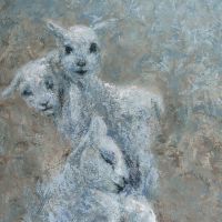 Three Textured Lambs